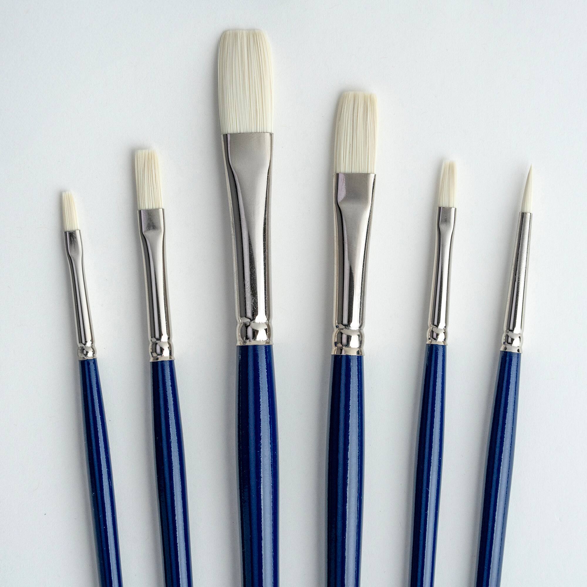 Silver Brush Limited Bristlon Flat Brushes, Set of 6